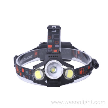 Powerful T6 COB Focusable USB Head Torch Light